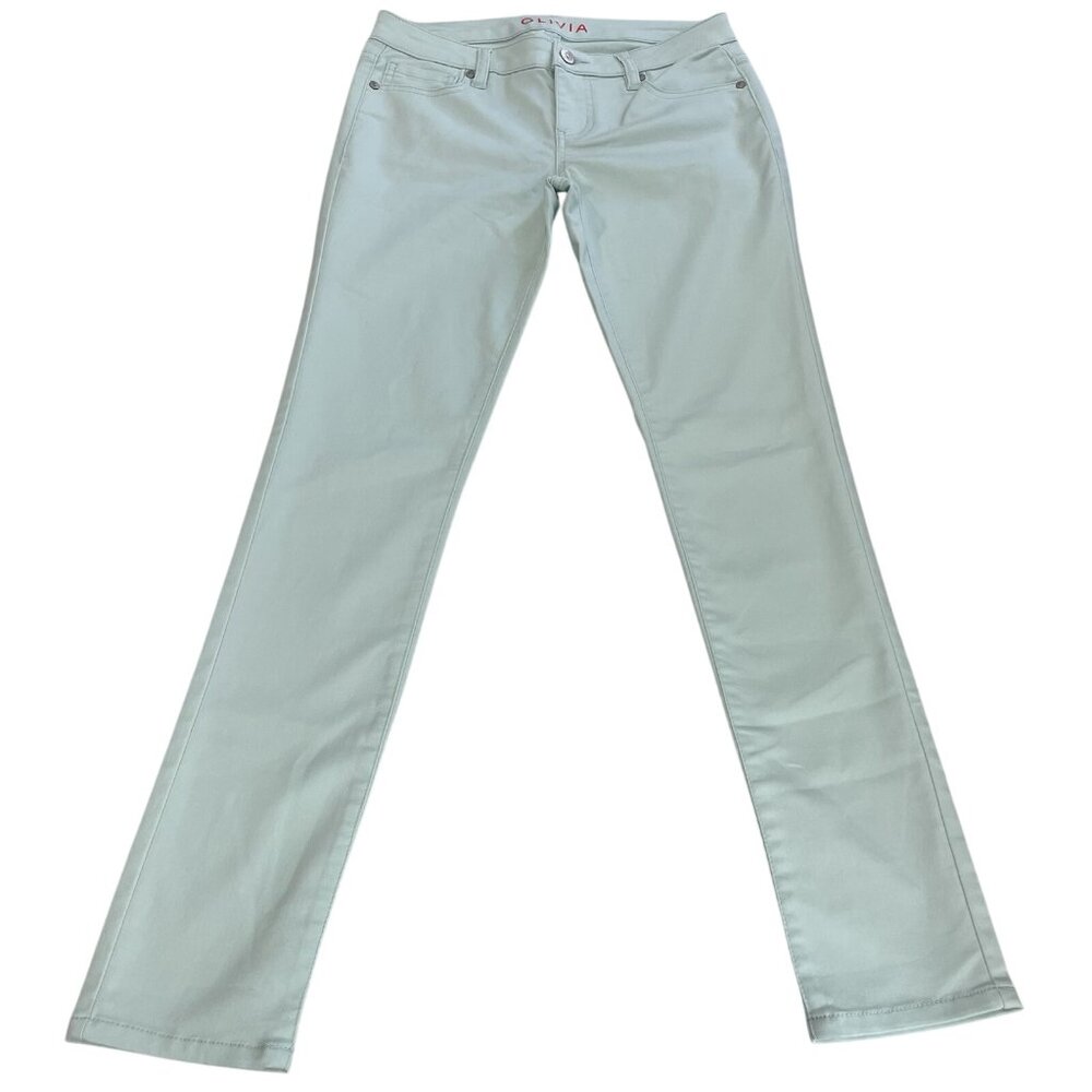 Delias Olivia Skinny Jeans Womens 8 Low Rise Mint Green Stretch Jeggings Fairy